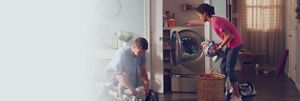 Get clothes clean, fast with a Whirlpool® laundry machine.